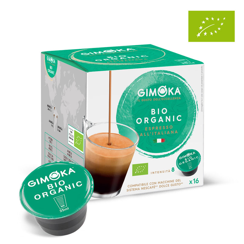 Gimoka Bio Organic Coffee Capsules Compatible NESCAFÉ® Dolce Gusto® –